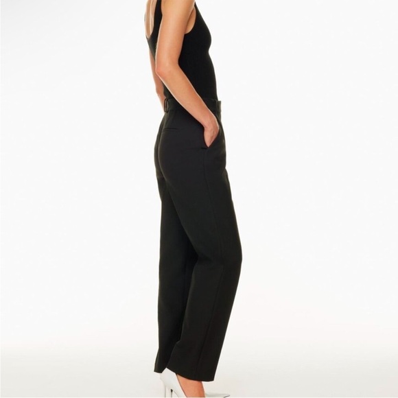 Aritzia Babaton Command Straight Leg Trouser Pants Black Size 4 - Picture 4 of 12